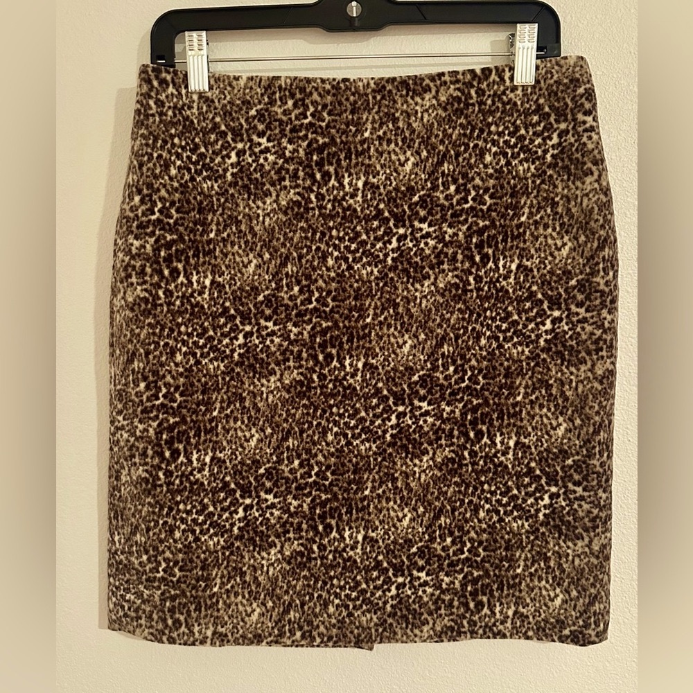 NWT Talbots animal print velvet skirt, size 6P